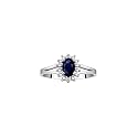 Rylos Halo Ring: Diamond Birthstone with 6X4MM Oval Gemstone - Women's Jewelry in Sterling Silver - Stunning Diamond Ring Sizes 5-10