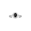 Rylos Halo Ring: Diamond Birthstone with 6X4MM Oval Gemstone - Women's Jewelry in Sterling Silver - Stunning Diamond Ring Sizes 5-10