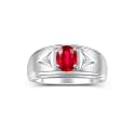 Rylos Men's Rings Classic Design 8X6MM Oval Gemstone &amp; Sparkling Diamond Ring - Color Stone Birthstone Rings for Men, Sterling Silver Rings in Sizes 8-13. Elevate Your Style with Timeless Elegance!