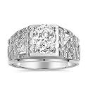 Rylos Men's Rings Designer Nugget Ring: Oval 9X7MM Gemstone &amp; Sparkling Diamonds - Color Stone Birthstone Rings for Men, Sterling Silver Rings in Sizes 8-13. Mens Jewelry