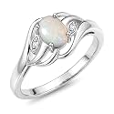 Rylos Ring featuring Classic Style, 6X4MM Birthstone Gemstone, &amp; Diamonds - Elegant Jewelry for Women in Sterling Silver, Sizes 5-10