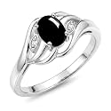 Rylos Ring featuring Classic Style, 6X4MM Birthstone Gemstone, &amp; Diamonds - Elegant Jewelry for Women in Sterling Silver, Sizes 5-10
