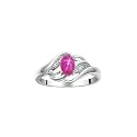 Rylos Ring featuring Classic Style, 6X4MM Birthstone Gemstone, &amp; Diamonds - Elegant Jewelry for Women in Sterling Silver, Sizes 5-10