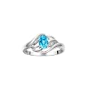 Rylos Ring featuring Classic Style, 6X4MM Birthstone Gemstone, &amp; Diamonds - Elegant Jewelry for Women in Sterling Silver, Sizes 5-10
