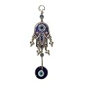 Ryme Turkish Evil Eye Hamsa Hand (Hamsa Palm) Wall Hanging for Good Luck Prosperity Zodaic Success Health Wealth Office Home Decor &amp; Car