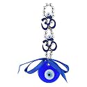 Ryme Vastu Feng Shui Evil Eye Wall Hanging With for Good Luck Prosperity Zodaic Success Health Wealth Office Home Decor &amp; Car (2 Om)