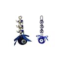 Ryme Vastu Feng Shui Evil Eye Wall Hanging With for Good Luck Prosperity Zodaic Success Health Wealth Office Home Decor &amp; Car (3 Oms And Elephant)
