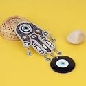 Ryme Vastu Feng Shui Evil Eye Wall Hanging With for Good Luck Prosperity Zodaic Success Health Wealth Office Home Decor &amp; Car (Big Hamsa Hand Evil Eye)