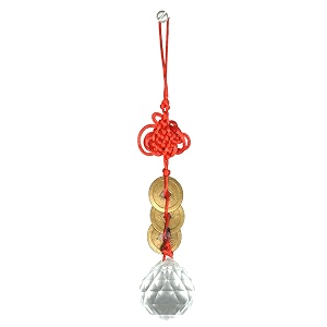 ryme vastufengshui coin with crystal ball for doorhangingcar