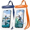 Rynapac IPX8 Waterproof Phone Pouch - 8.5in, 2 Pack Waterproof Phone Case for iPhone 17 16 15 Pro Max, Galaxy S26 S25 Ultra, Cellphone Dry Bag with Lanyard for Beach Vacation Travel Cruise Essentials