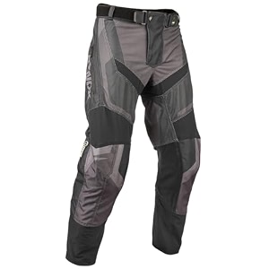 rynox dune neo offroad pants  motorcycle offroad riding pants with abrasion resistance and active ventilation - blue hi-viz green l