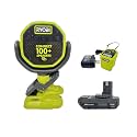 RYOBI 18V PCL615 Cordless Verse Clamp Bluetooth Speaker Kit with Battery and Charger (Renewed)