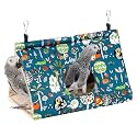 Rypet Bird Bed for Cage Warm Bird Hammock Nest House Large Parrot, Blue L
