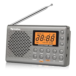 portable amfmshortwave radio batteries operated pocket radios large digital display clock radio with alarm and sleep function earphone included