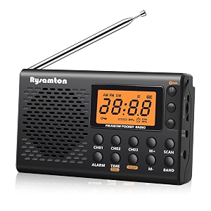 portable amfmshortwave radio batteries operated pocket radios large digital display clock radio with alarm and sleep function earphone included