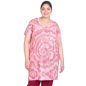 RYSH Womens All-Over Printed Cotton Plus Size
