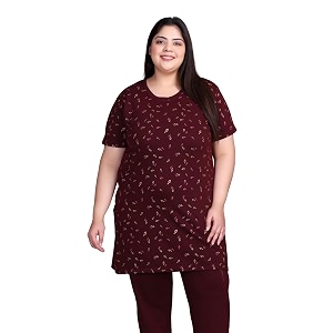 RYSH Womens All-Over Printed Cotton Plus Size
