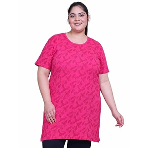 RYSH Womens All-Over Printed Cotton Plus Size