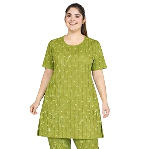 RYSH Womens All-Over Printed Cotton Plus Size