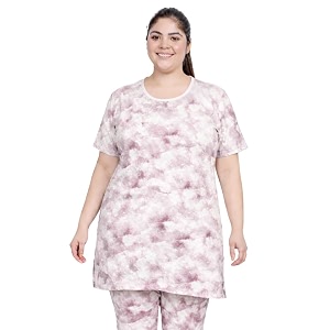 RYSH Womens All-Over Printed Cotton Plus Size