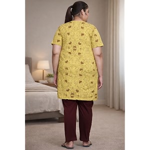 RYSH Womens All-Over Printed Cotton Plus Size