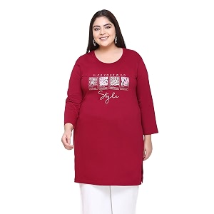 rysh women39s plus size printed nightshirt  round neck  34 sleeve  relaxed fit long nightwear top  black  xl