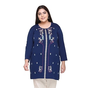 rysh women39s cotton chest printed full sleeve regular fit plus size long t-shirt