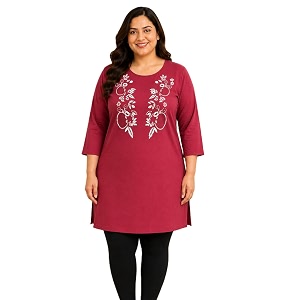 RYSH Womens Plus Size Printed Nightshirt