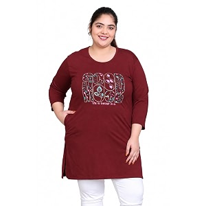 RYSH Womens Plus Size Printed Nightshirt