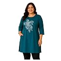 RYSH Women39s Plus Size Printed Nightshirt 
