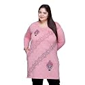 RYSH Women's Plus Size Printed Kurta | Round Neck | 3/4 Sleeve | Relaxed Fit
