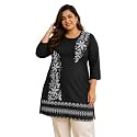 RYSH Women's Plus Size Printed Kurta | Round Neck | 3/4 Sleeve | Relaxed Fit
