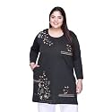 RYSH Women's Plus Size Printed Kurta | Round Neck | 3/4 Sleeve | Relaxed Fit