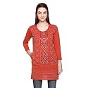 RYSH Women's Plus Size Printed Kurta | Round Neck | 3/4 Sleeve | Relaxed Fit