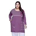 RYSH Women's Plus Size Printed Kurta | Round Neck | 3/4 Sleeve | Relaxed Fit