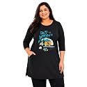 RYSH Women39s Plus Size Printed Nightshirt 