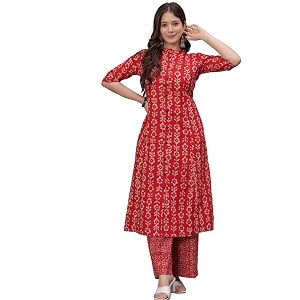 rytras Women Printed A-Line Kurta Set with