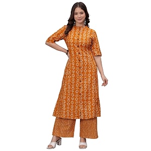 rytras Women Printed A-Line Kurta Set with