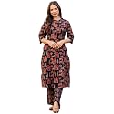 rytras Women Printed A-Line Kurta Set with