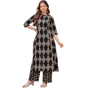 rytras Women Pure Cotton Printed A-Line Kurta