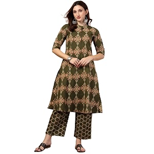 rytras Women Pure Cotton Printed A-Line Kurta