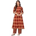 rytras Women Pure Cotton Printed A-Line Kurta
