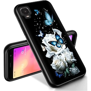 ryuithdjp for alcatel tcl a3 phone case a509dl 5534 roses butterflies design phone case for tcl a3 case tpu stylish protective cover