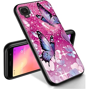 ryuithdjp for alcatel tcl a3 phone case a509dl 5534 butterflies bling design phone case for tcl a3 case tpu stylish protective cover