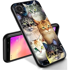 ryuithdjp for alcatel tcl a3 phone case a509dl 5534 cute cats design phone case for tcl a3 case tpu stylish protective cover