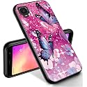 RYUITHDJP for Alcatel TCL A3 Phone Case (A509DL) 5.5" Butterflies Bling Design, Phone Case for TCL A3 Case TPU Stylish Protective Cover
