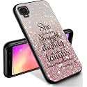 RYUITHDJP for Alcatel TCL A3 Phone Case (A509DL) 5.5" Quote Shiny Design, Phone Case for TCL A3 Case TPU Stylish Protective Cover