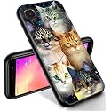 RYUITHDJP for Alcatel TCL A3 Phone Case (A509DL) 5.5" Cute Cats Design, Phone Case for TCL A3 Case TPU Stylish Protective Cover
