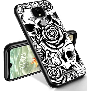 ryuithdjp for ans artia ack2326 phone case roses skull design phone case for ans ack2326 case tpu stylish protective cover