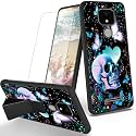 RYUITHDJP for ANS Artia ACK2326 Phone Case Skull Theme with Screen Protector Detachable Stand Phone Case for ANS ACK2326 Case Soft TPU Stylish Protective Cover